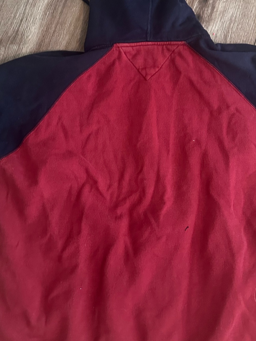 Tommy Hilfiger Kids Red & Navy Zip-Up Hoodie VTG - Picture 6 of 7